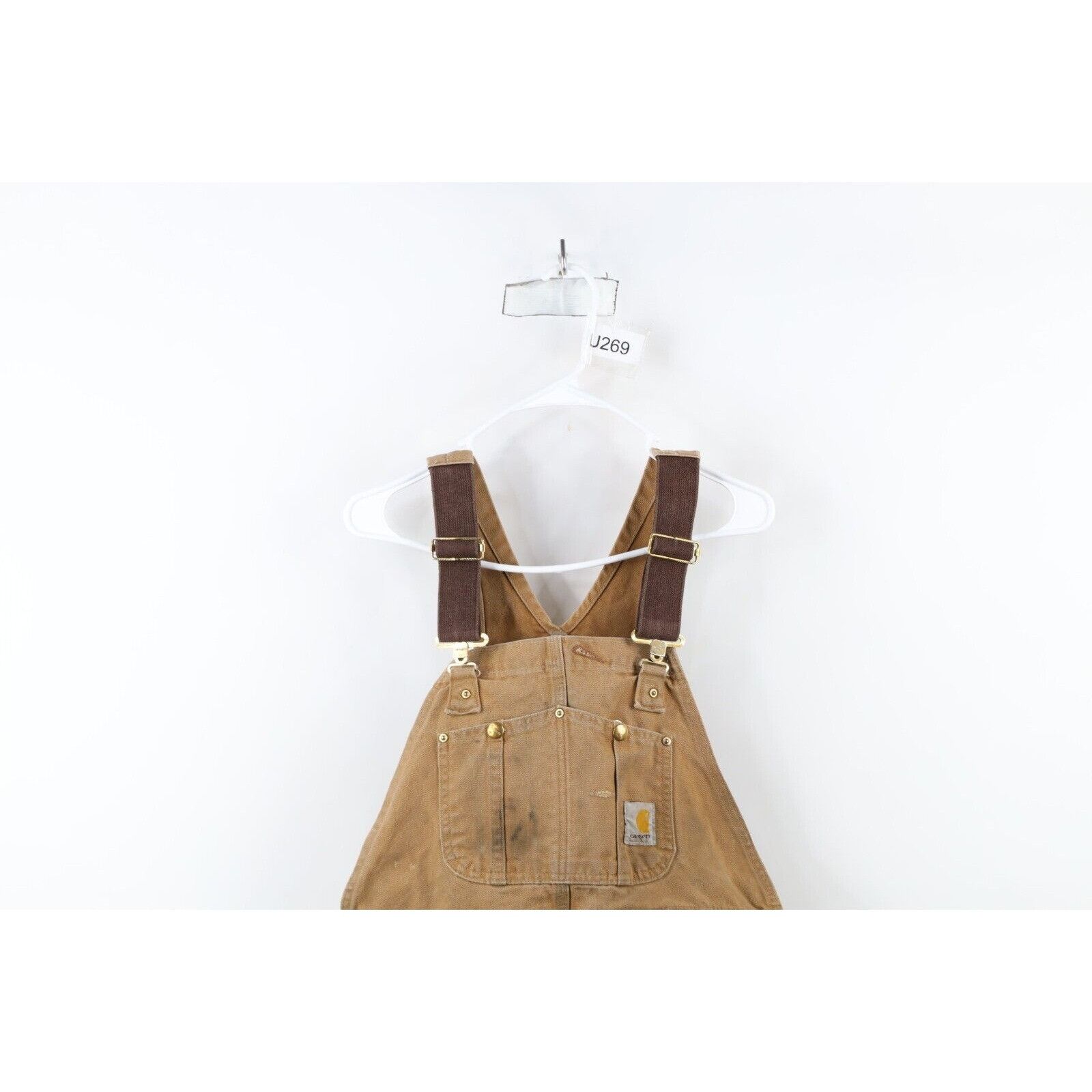 Carhartt × Vintage Vintage Carhartt Thrashed Canvas Double Knee Overalls Size US 36 / EU 52 - 2 Thumbnail