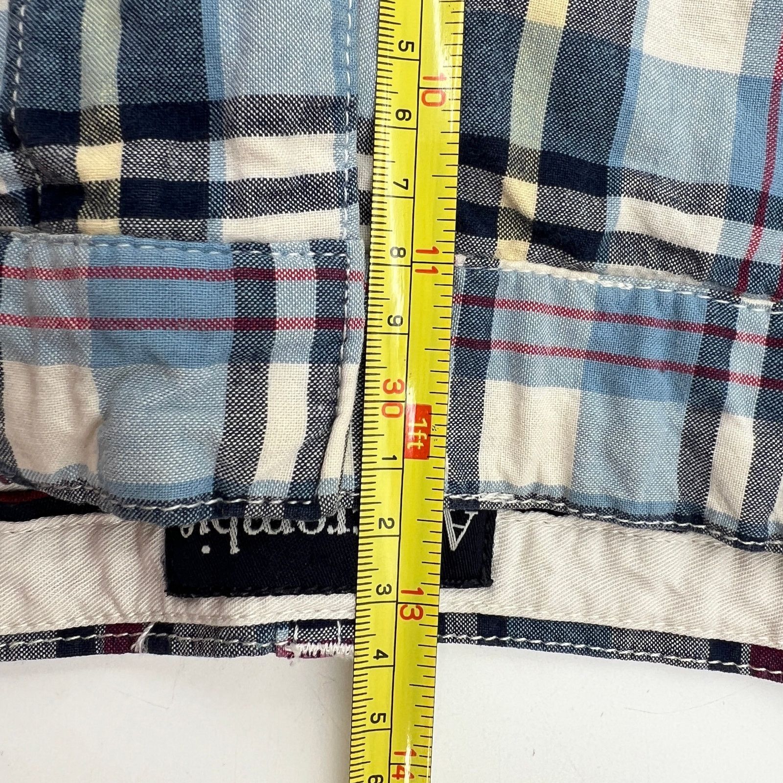Abercrombie & Fitch × Vintage Abercrombie & Fitch Y2K Paid Cotton Short Blue Vintage Men's Size US 32 / EU 48 - 6 Thumbnail