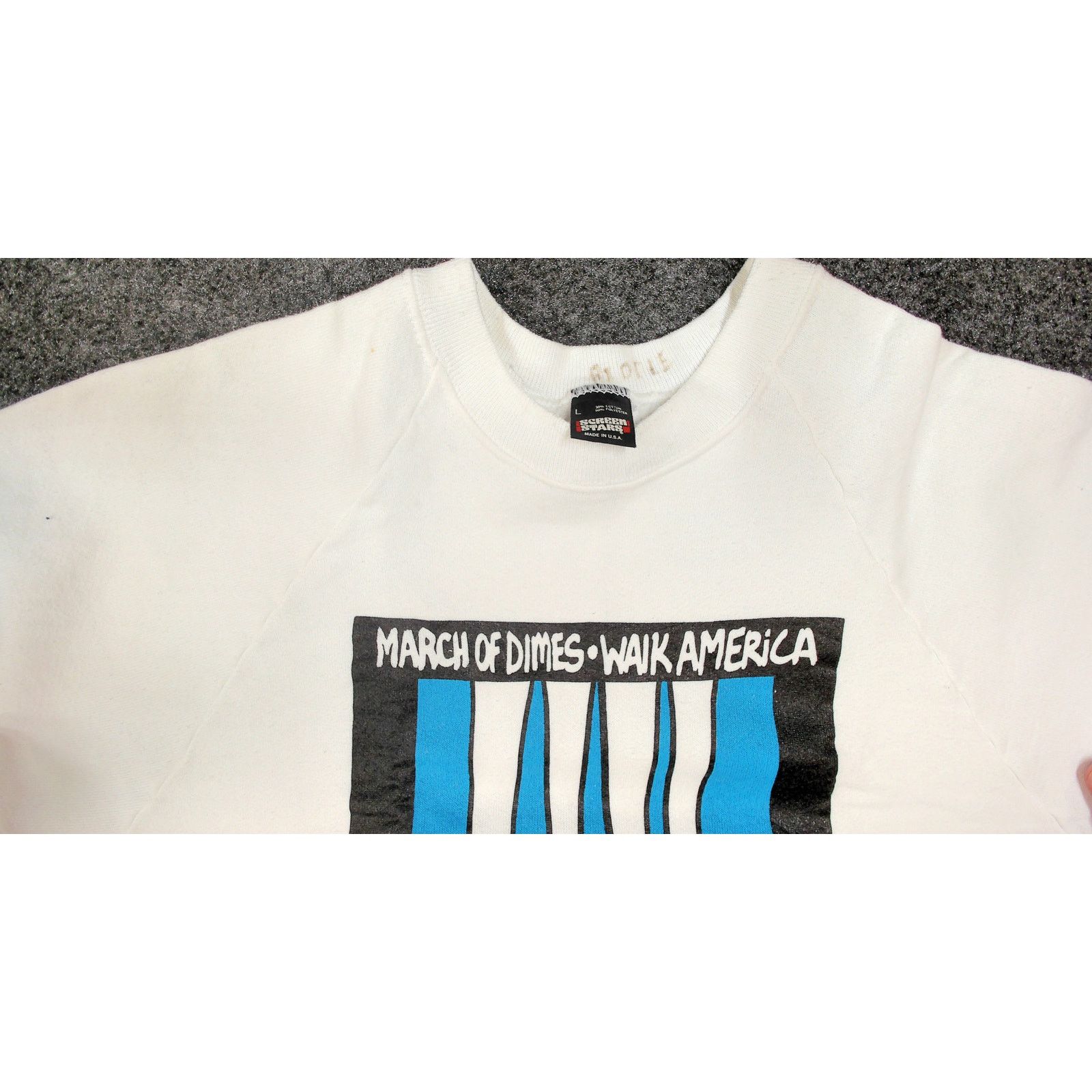 Vintage Screen Stars Vintage 1989 March of Dimes Raglan Sweatshirt Size US S / EU 44-46 / 1 - 13 Thumbnail