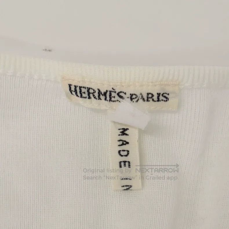 Hermes Hermes White T-shirt from the Margiela era Size XS / US 0-2 / IT 36-38 - 3 Thumbnail