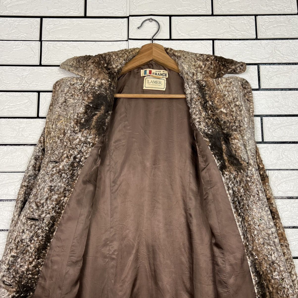Vintage 80's LAMER Faux Fur Rayon Long Coat #4132-C188 Size M / US 6-8 / IT 42-44 - 13 Thumbnail