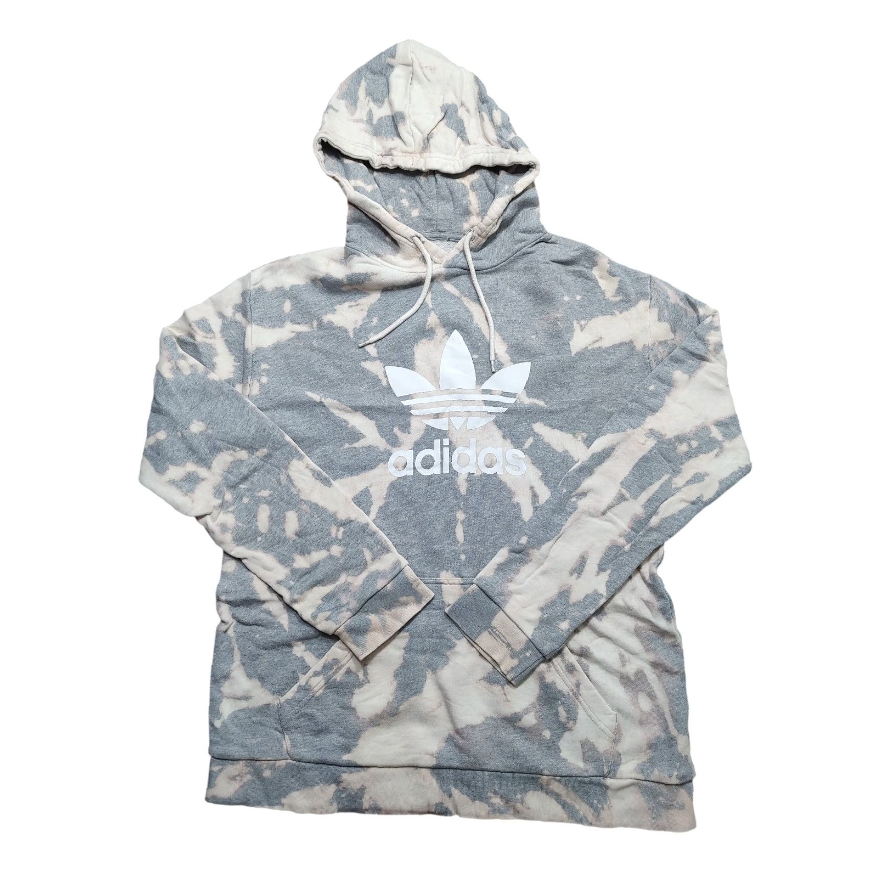 Adidas Adidas Hoodie Mens M Tie Dye Acid Wash Gray Sweatshirt Logo Embroidered Pullover Size US M / EU 48-50 / 2 - 2 Thumbnail