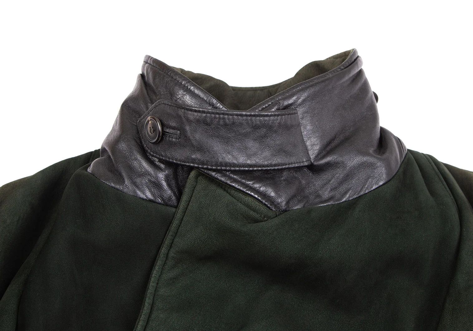 Issey Miyake Sheep Leather Coat in Dark Green Size M Size US M / EU 48-50 / 2 - 3 Thumbnail