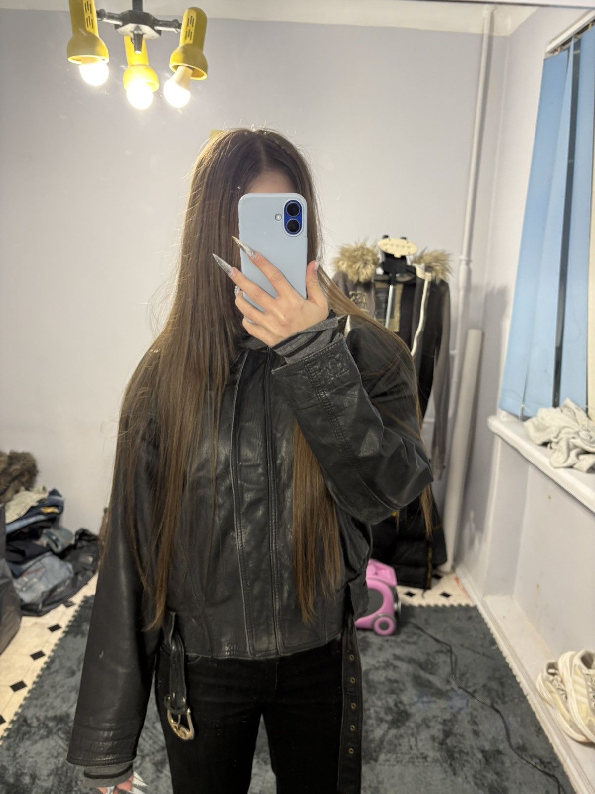 Vintage Cropped Leather Jacket
