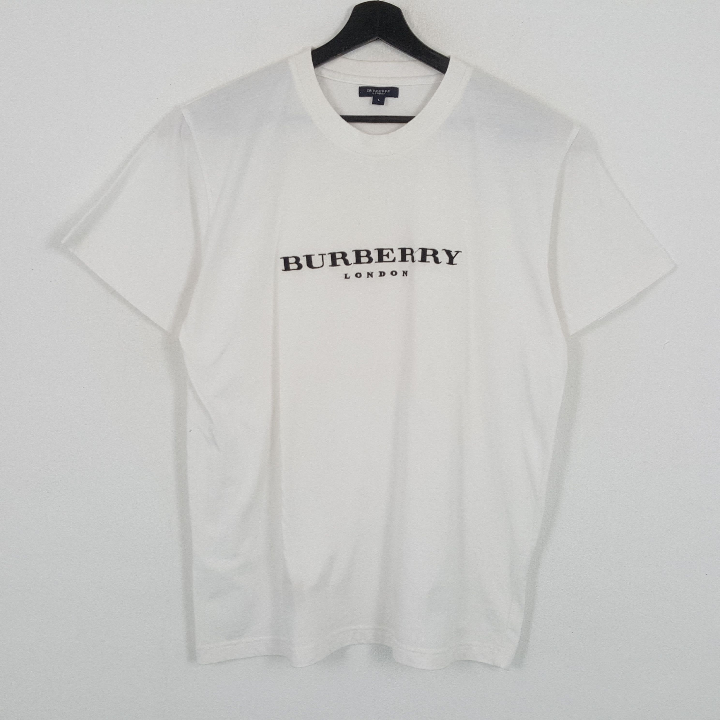 Burberry × Vintage BURBERRY LONDON Fashion Style Embroidery Spellout Tshirt Size US L / EU 52-54 / 3 - 1 Thumbnail