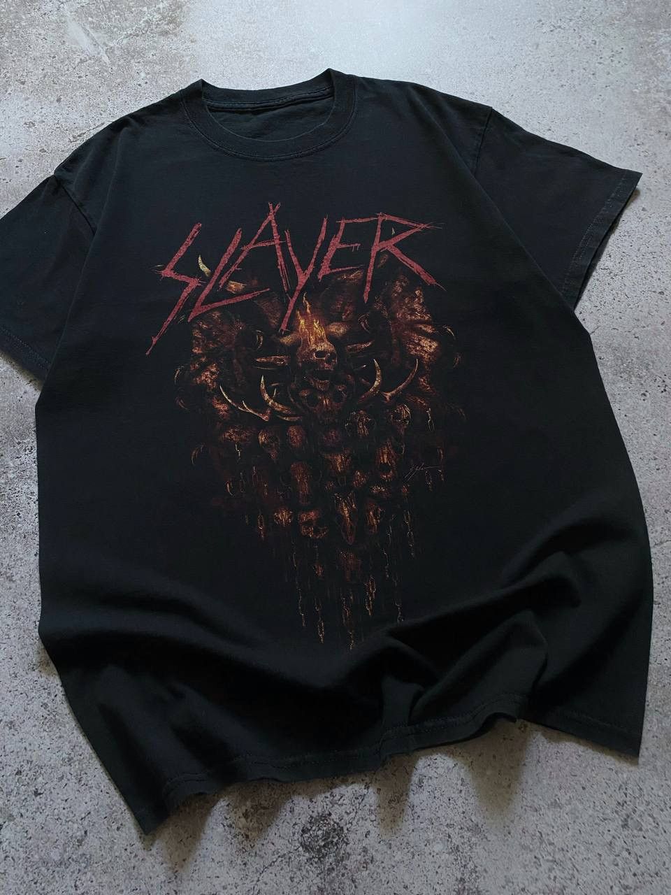 Vintage SLAYER “CHEMICAL WARFARE” THRASH METAL BAND T SHIRT Size US M / EU 48-50 / 2 - 3 Thumbnail