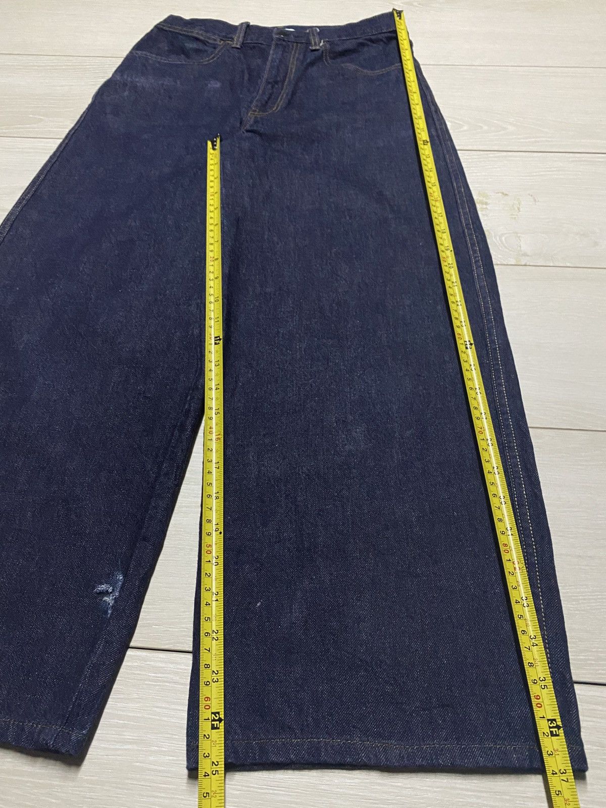 Christophe Lemaire Vintage Uniqlo Navy Blue Baggy Jeans Size US 27 - 12 Thumbnail