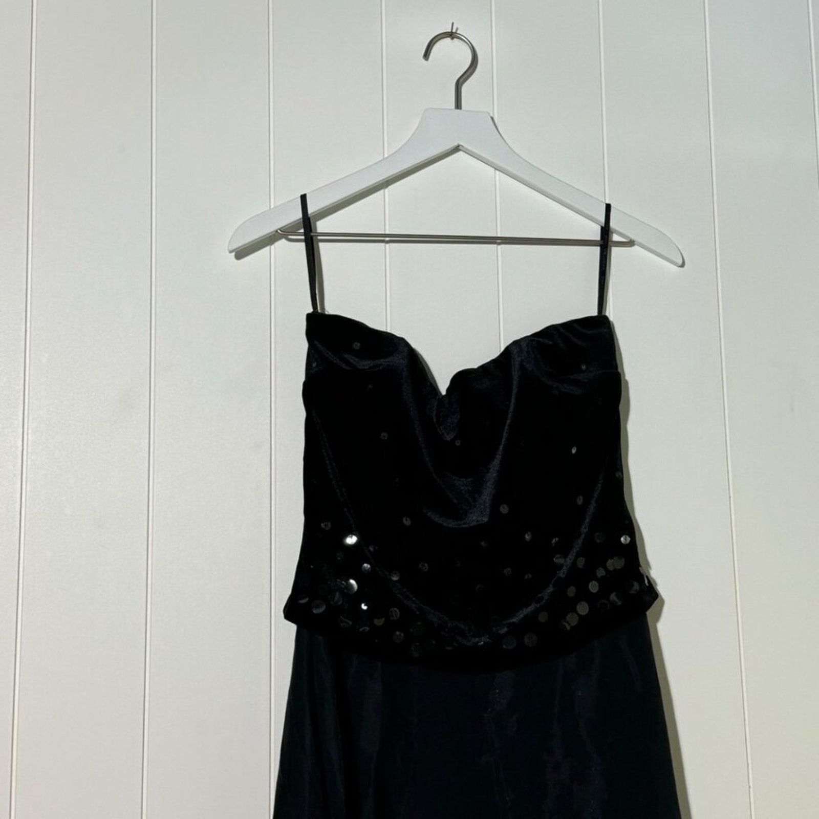 Other Scott McClintock Millennium 2000 Sequin Velvet Satin Gown 8 Size M / US 6-8 / IT 42-44 - 3 Thumbnail