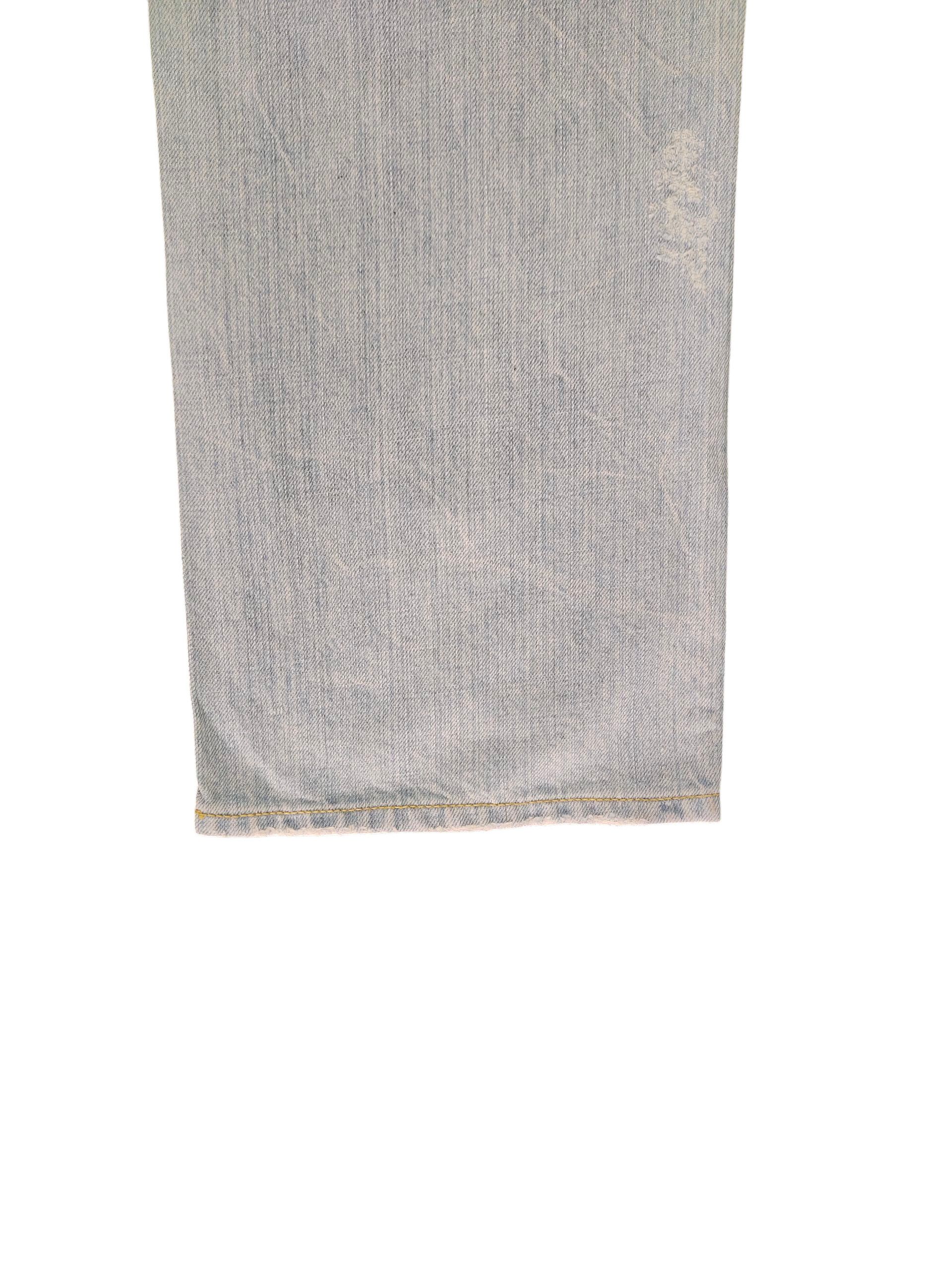Hysteric Glamour × Undercover Japanese Brand CL Printed Distress Faded Denim Jeans Size US 31 - 6 Thumbnail