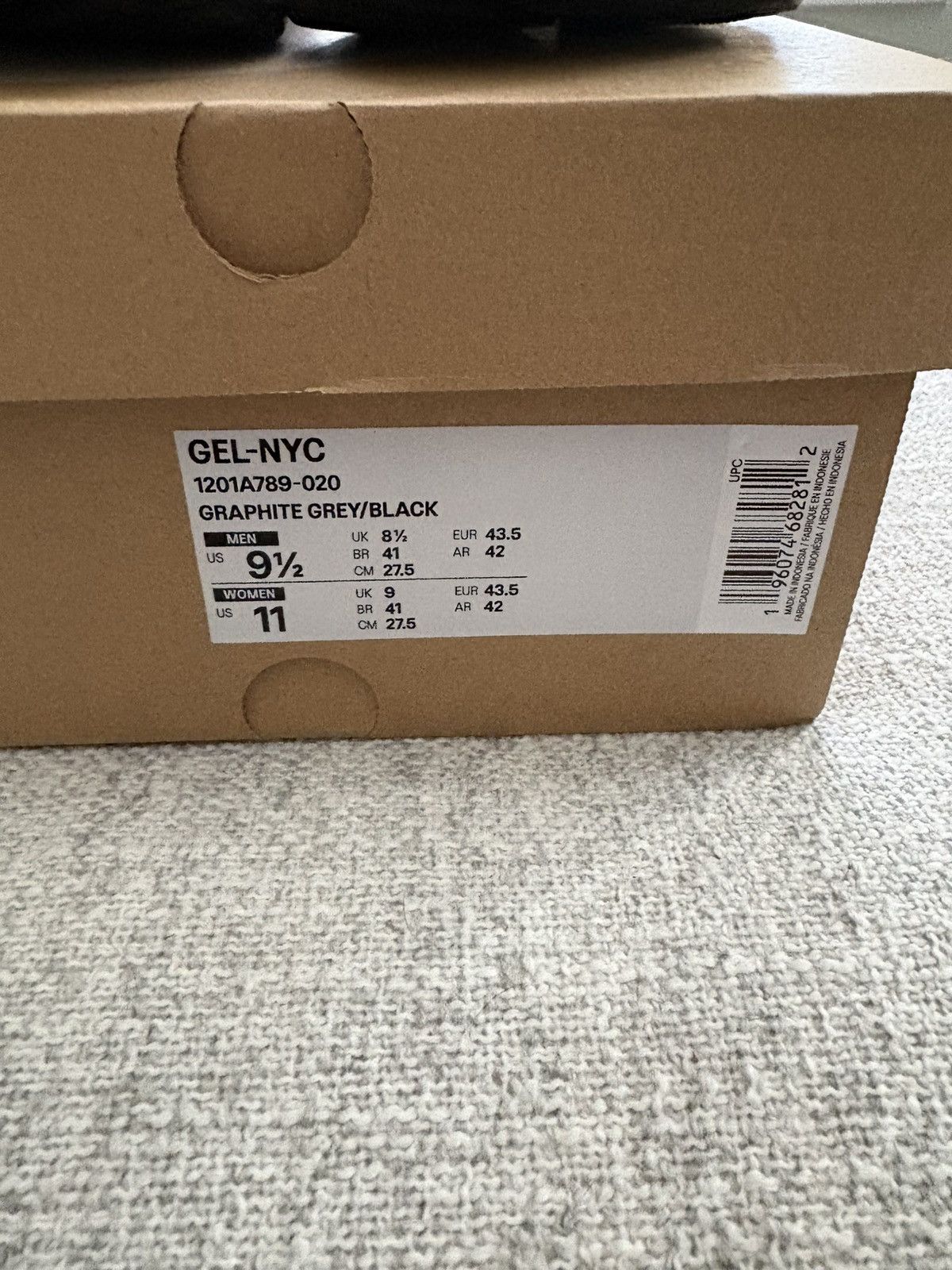 Asics ASICS Gel NYC “Graphite Grey Black” Size US 9.5 / EU 42-43 - 7 Thumbnail