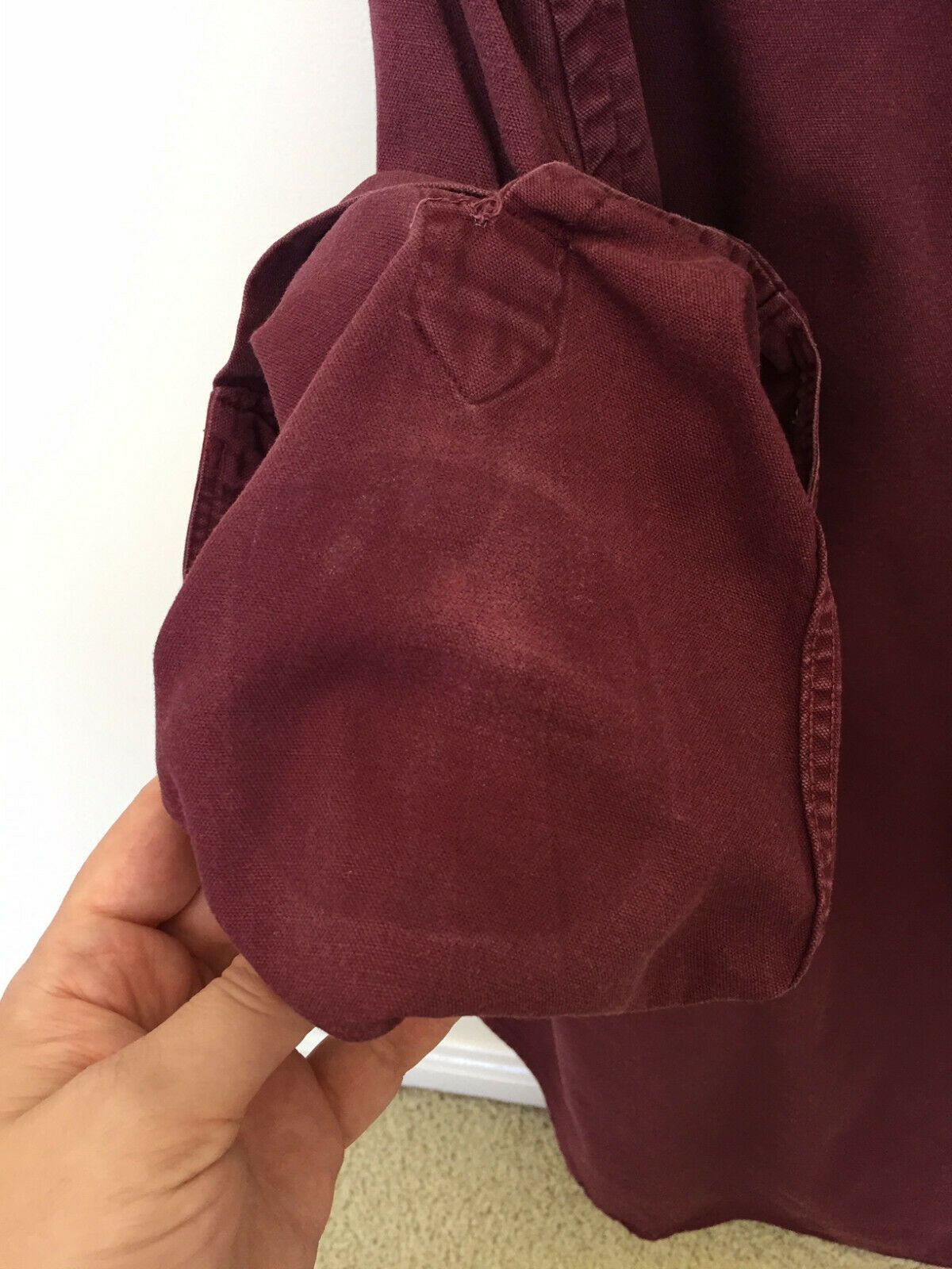 Gitman Bros. Vintage Overdyed Oxford Shirt Burgundy Size US M / EU 48-50 / 2 - 6 Thumbnail