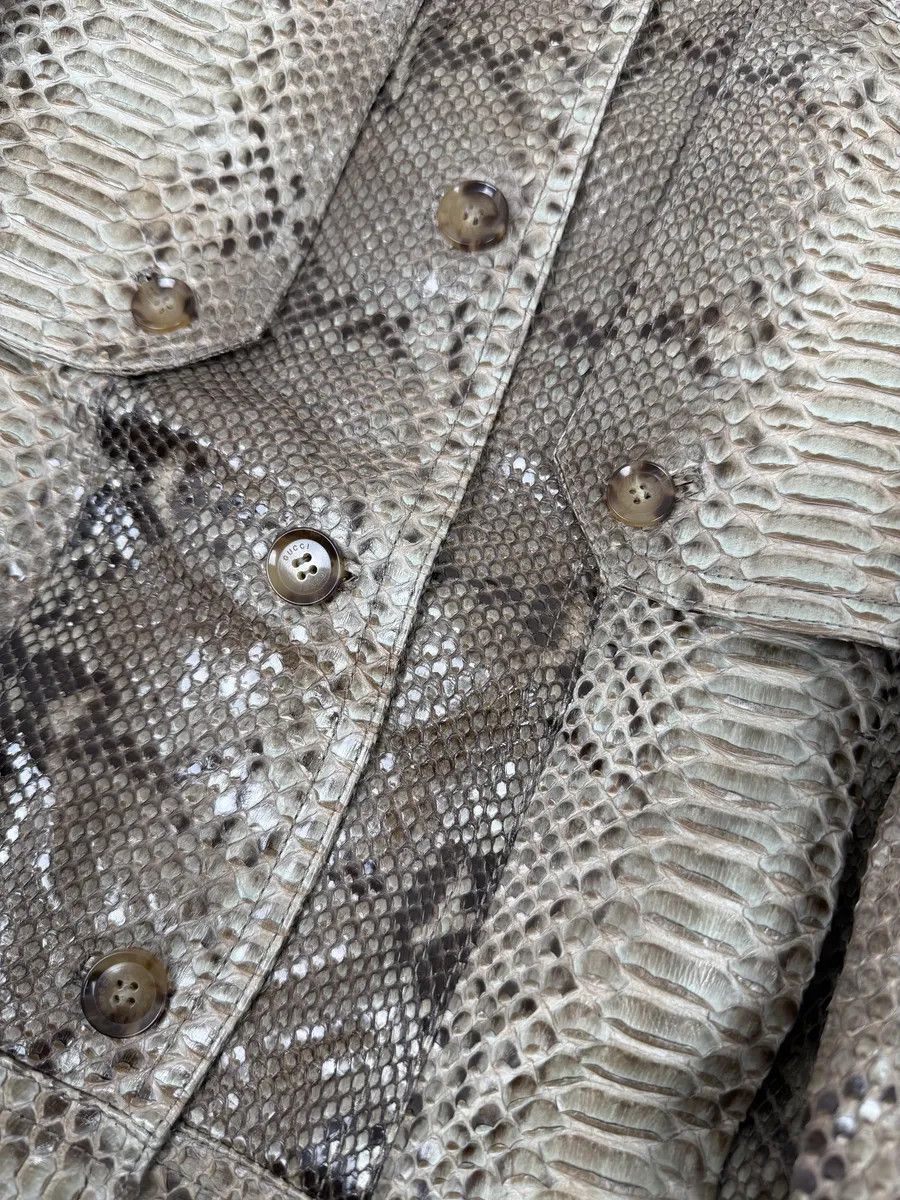 Gucci SS2009 Gucci Beige Python Leather Jacket by Frida Giannini Size S / US 4 / IT 40 - 10 Thumbnail
