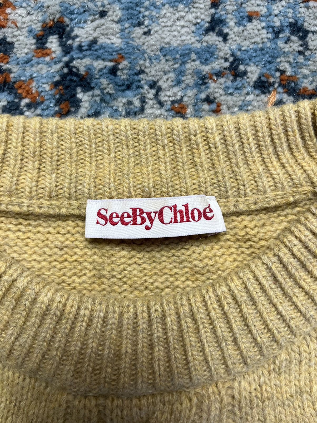 Chloe × See by Chloe Vintage y2k See by Chloe cable knit sweater cropped fit Size M / US 6-8 / IT 42-44 - 8 Thumbnail