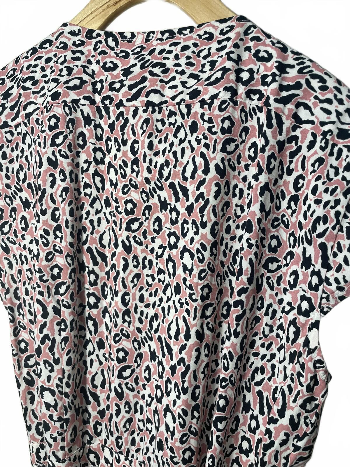 J.Crew J.Crew Women's Small Pink Leopard Print Wrap Dress Maxi EUC Size S / US 4 / IT 40 - 6 Thumbnail