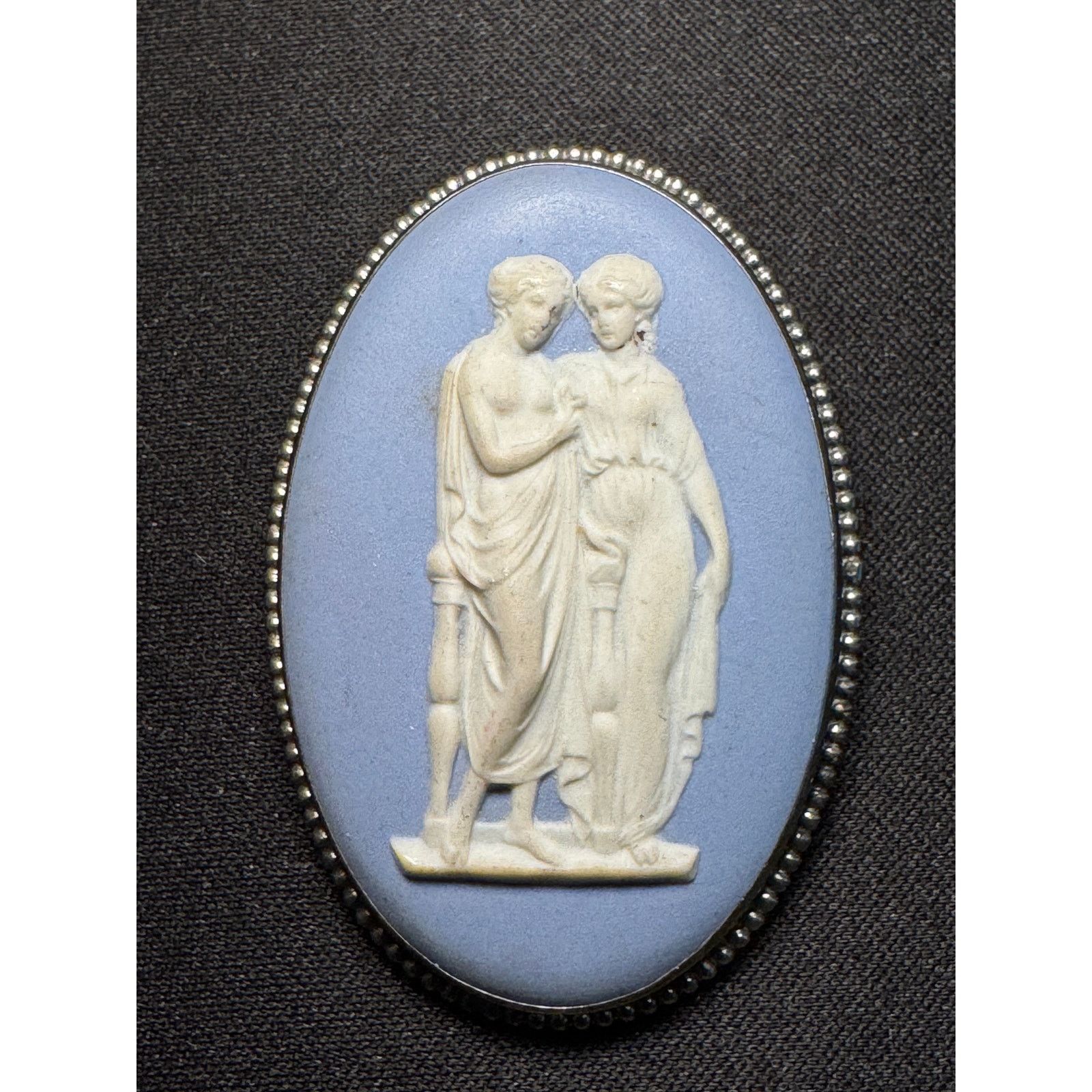 Other Vintage Wedgewood Blue Jasperware Cameo 1960's Brooch Size ONE SIZE - 2 Thumbnail