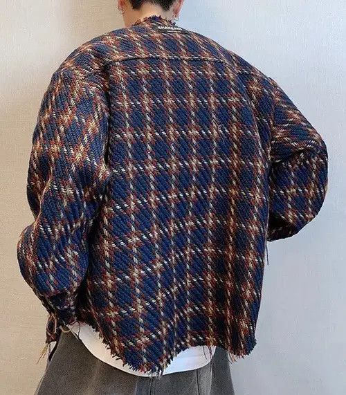 VIBE Vintage Street y2k Striped Plaid Loose Casual Jacket Coat Size US XL / EU 56 / 4 - 5 Thumbnail