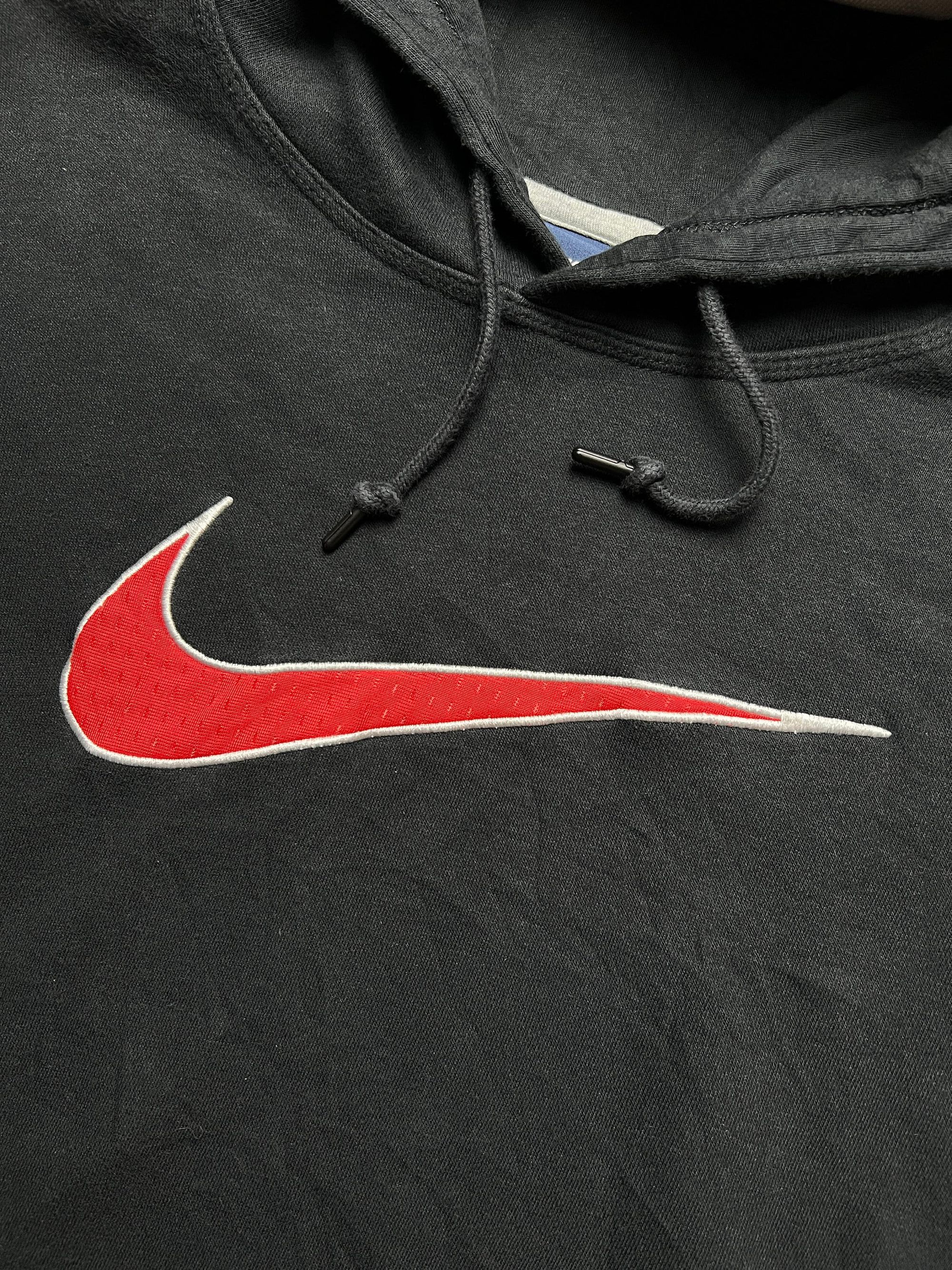 Nike Nike vintage hoodie center swoosh logo spellout y2k crew Size US XL / EU 56 / 4 - 6 Thumbnail
