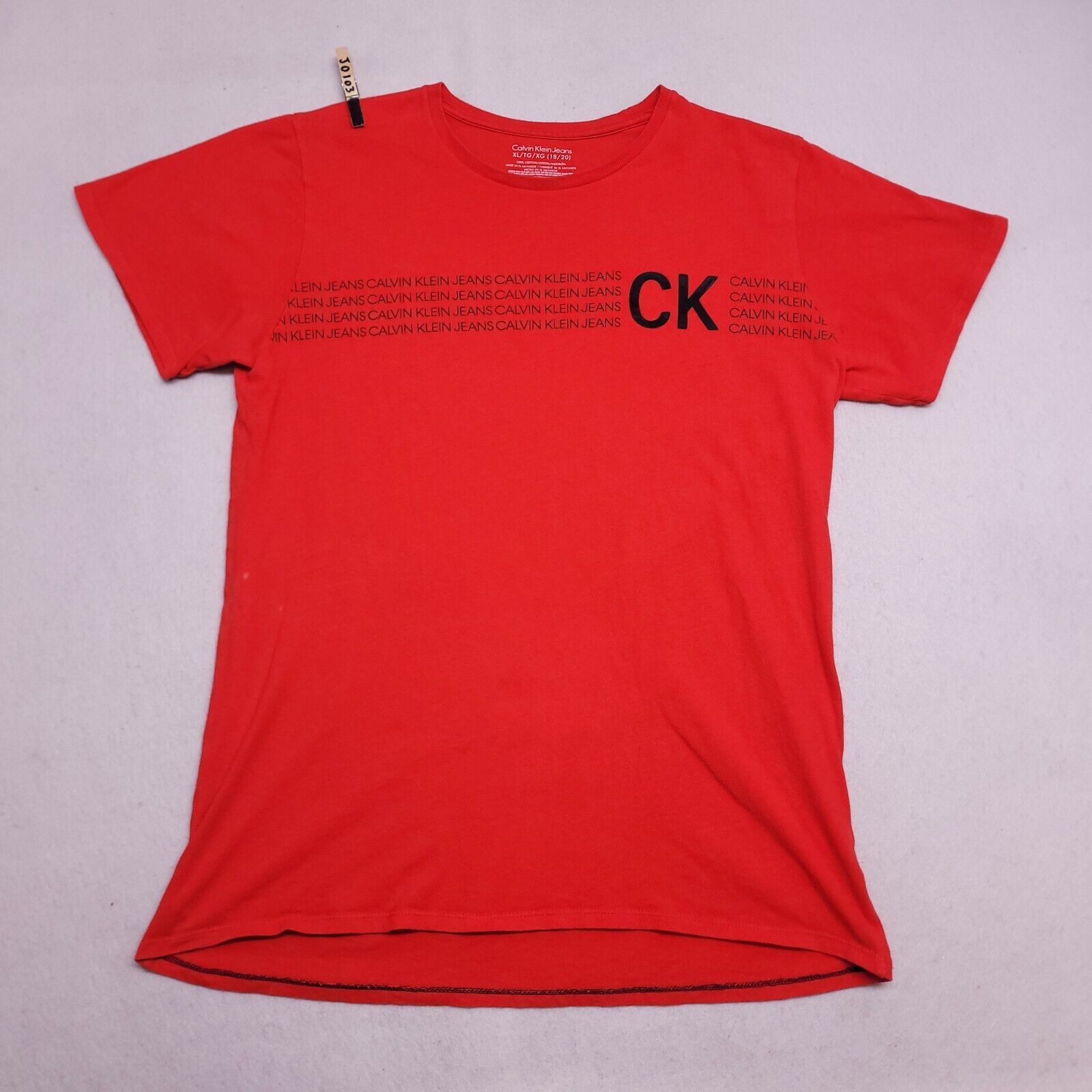 Calvin Klein Calvin Klein Graphic T-Shirt Womens Size Extra Large XL Red Size XL / US 12-14 / IT 48-50 - 2 Thumbnail