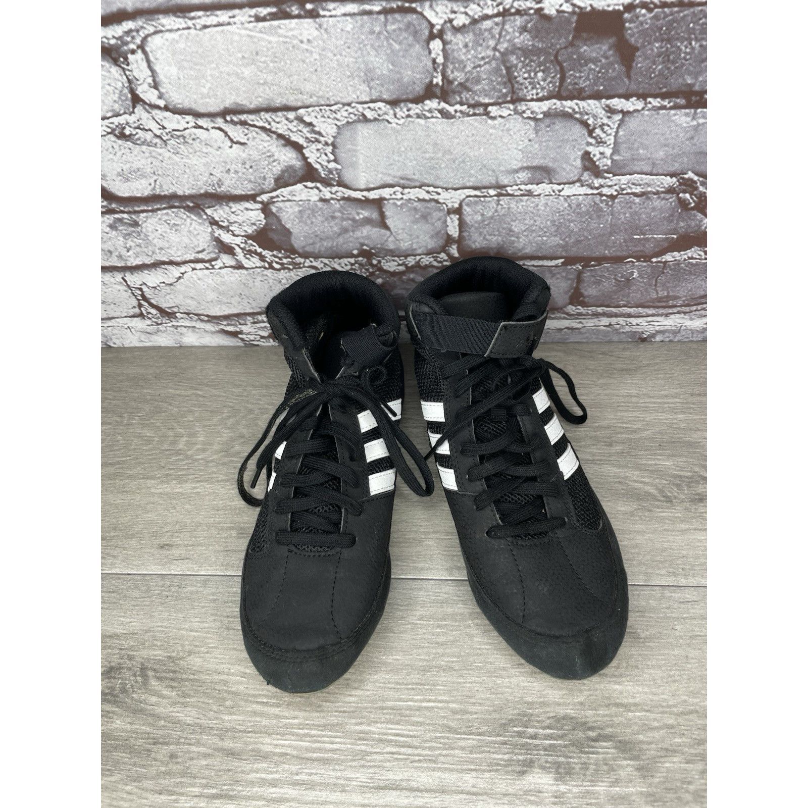 Adidas Adidas Wrestling Sneakers Shoes Black Lace Up Hook Loop Stra Size US 6 / EU 39 - 12 Thumbnail