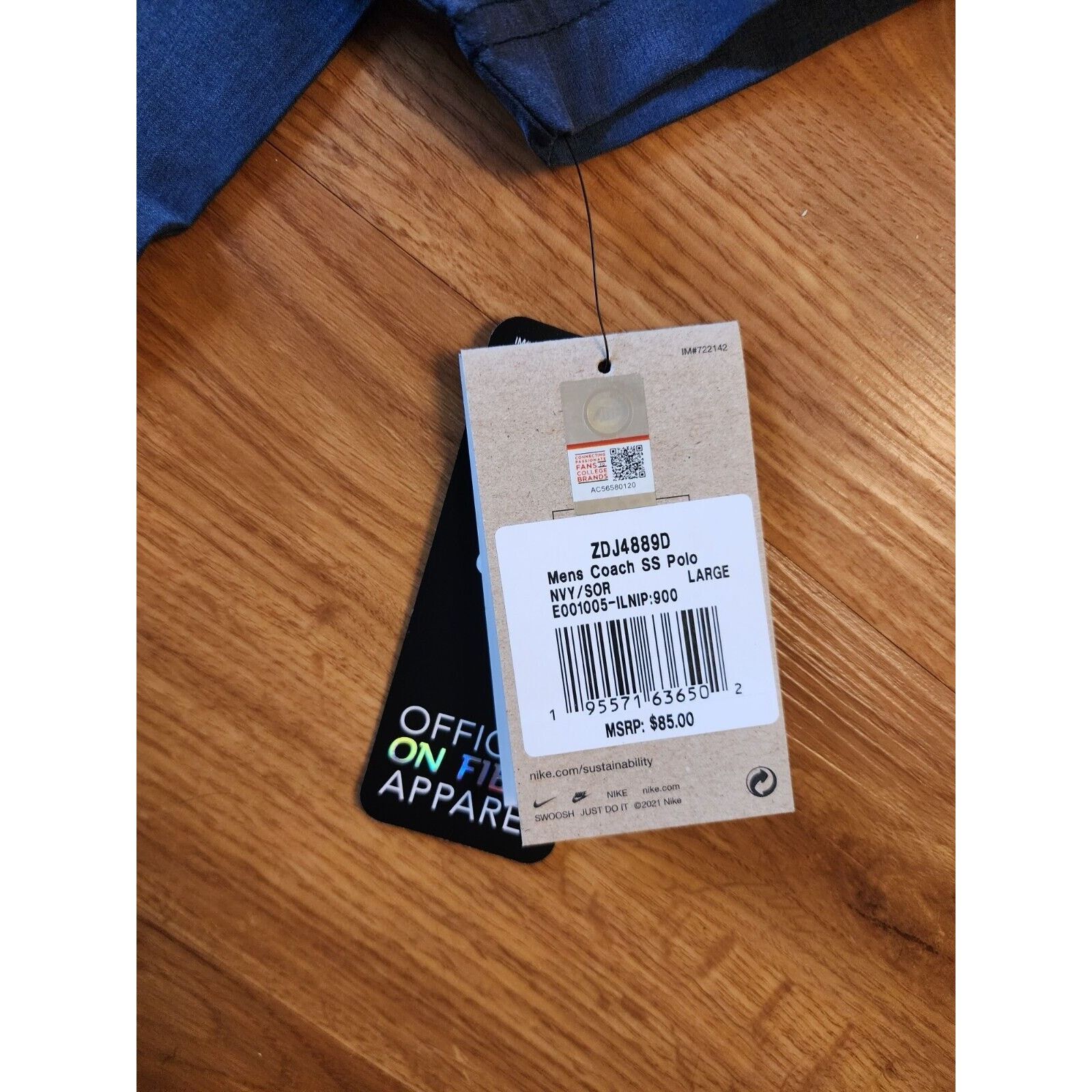 Nike Mens Nike SS Coach Polo University of Illinois UofI XLarge Size US XL / EU 56 / 4 - 4 Thumbnail