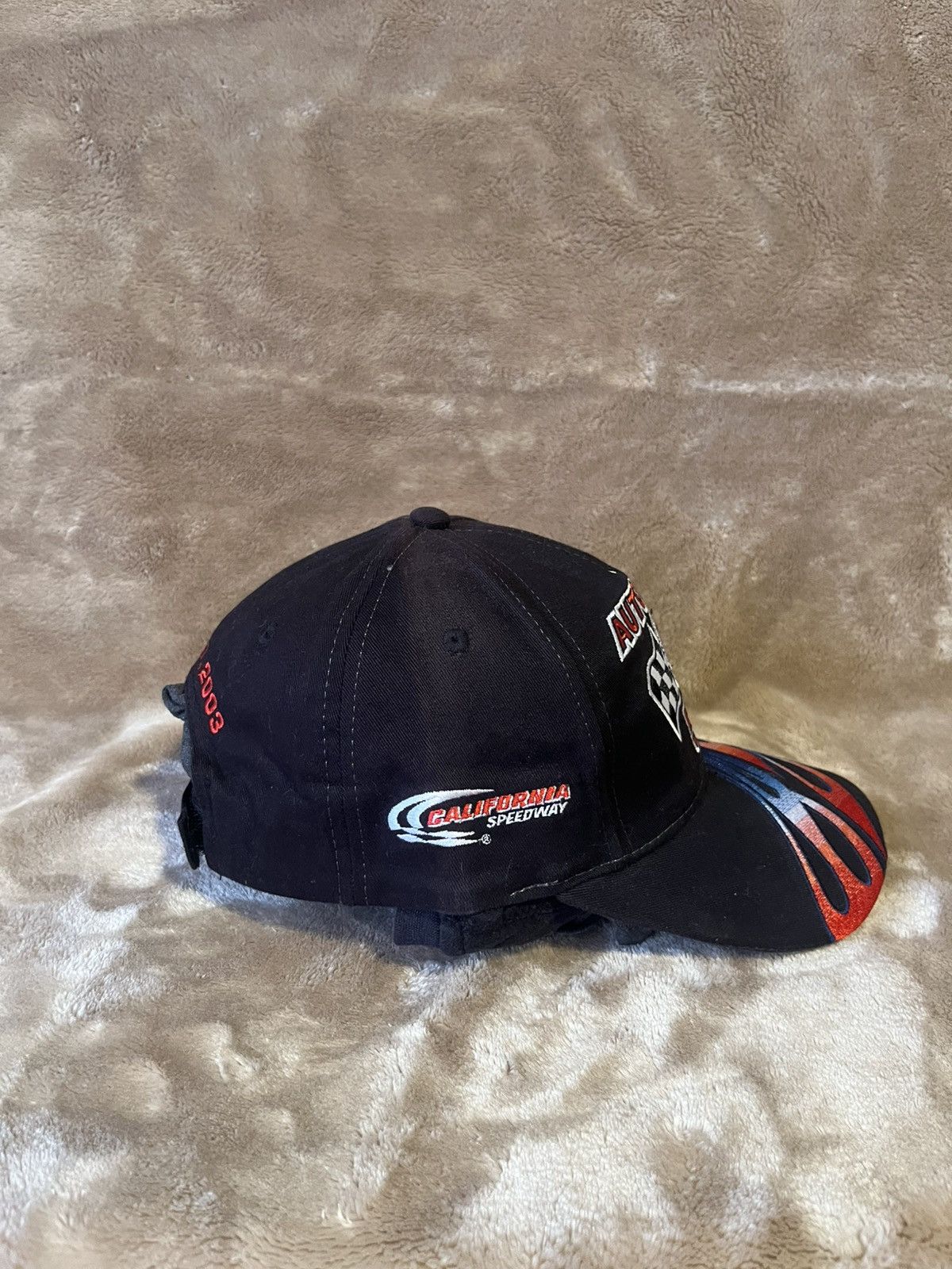 NASCAR Vintage 2003 NASCAR Auto Club 500 Flame embroidered Dad Cap Size ONE SIZE - 3 Thumbnail