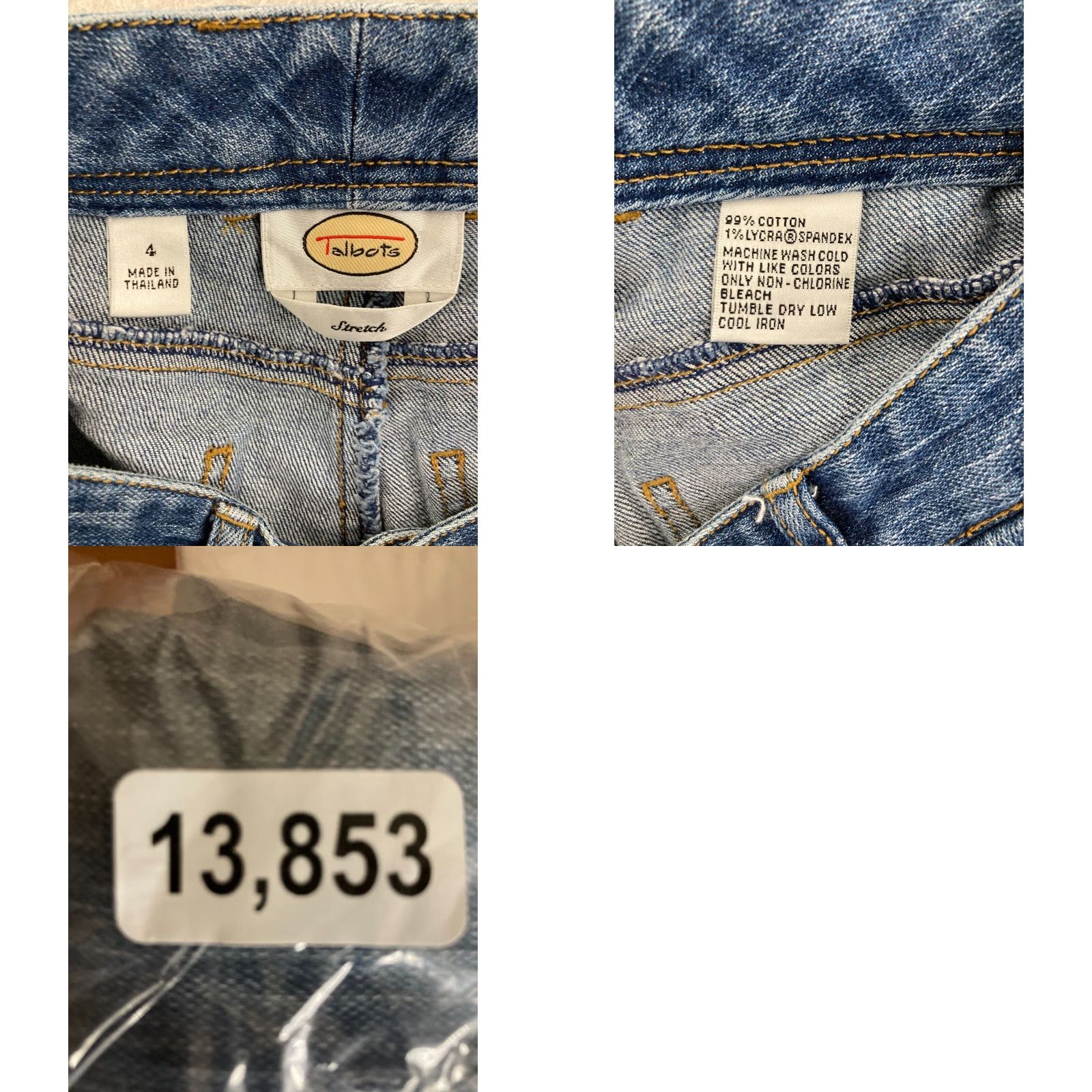 Talbots Talbots Jeans Womens 4 Blue Curvy Bootcut Dark Wash Stretch Denim Mid Rise Size 27" / US 4 / IT 40 - 8 Thumbnail