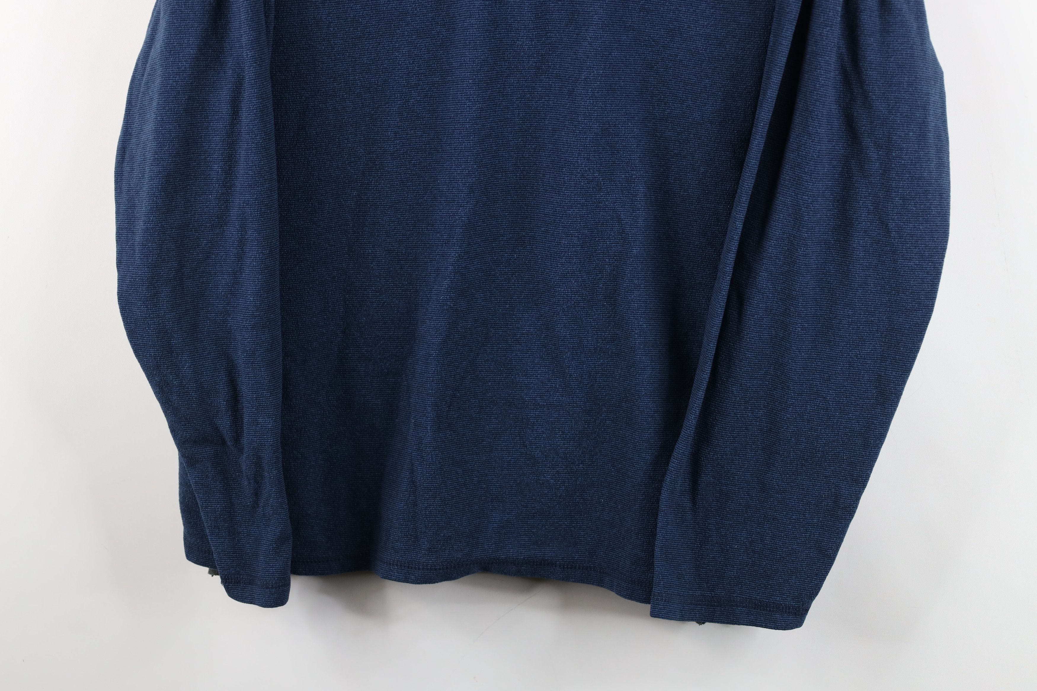 L.L. Bean Vintage LL Bean Fleece Long Sleeve Henley T-Shirt Blue Size US L / EU 52-54 / 3 - 3 Thumbnail