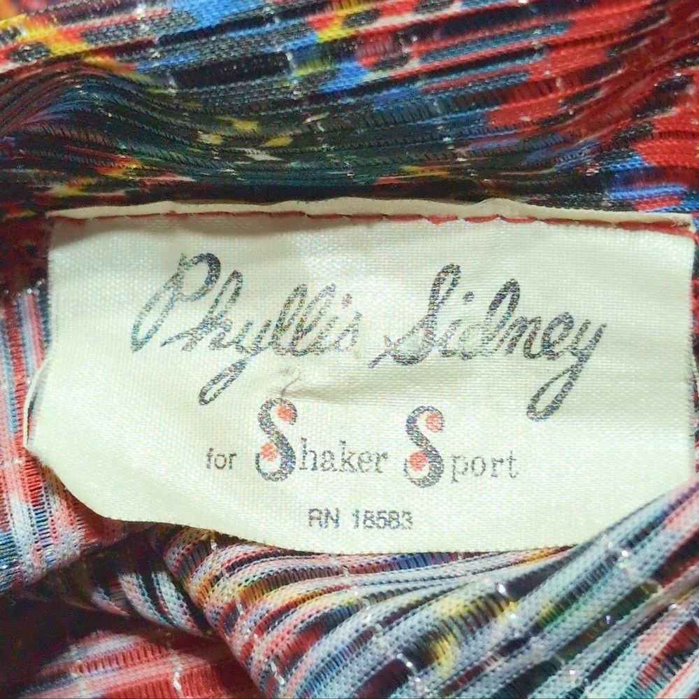 Other Vintage Phyllis Sidney XL Red Metallic Plaid Blouse with Bo Size XL / US 12-14 / IT 48-50 - 5 Thumbnail