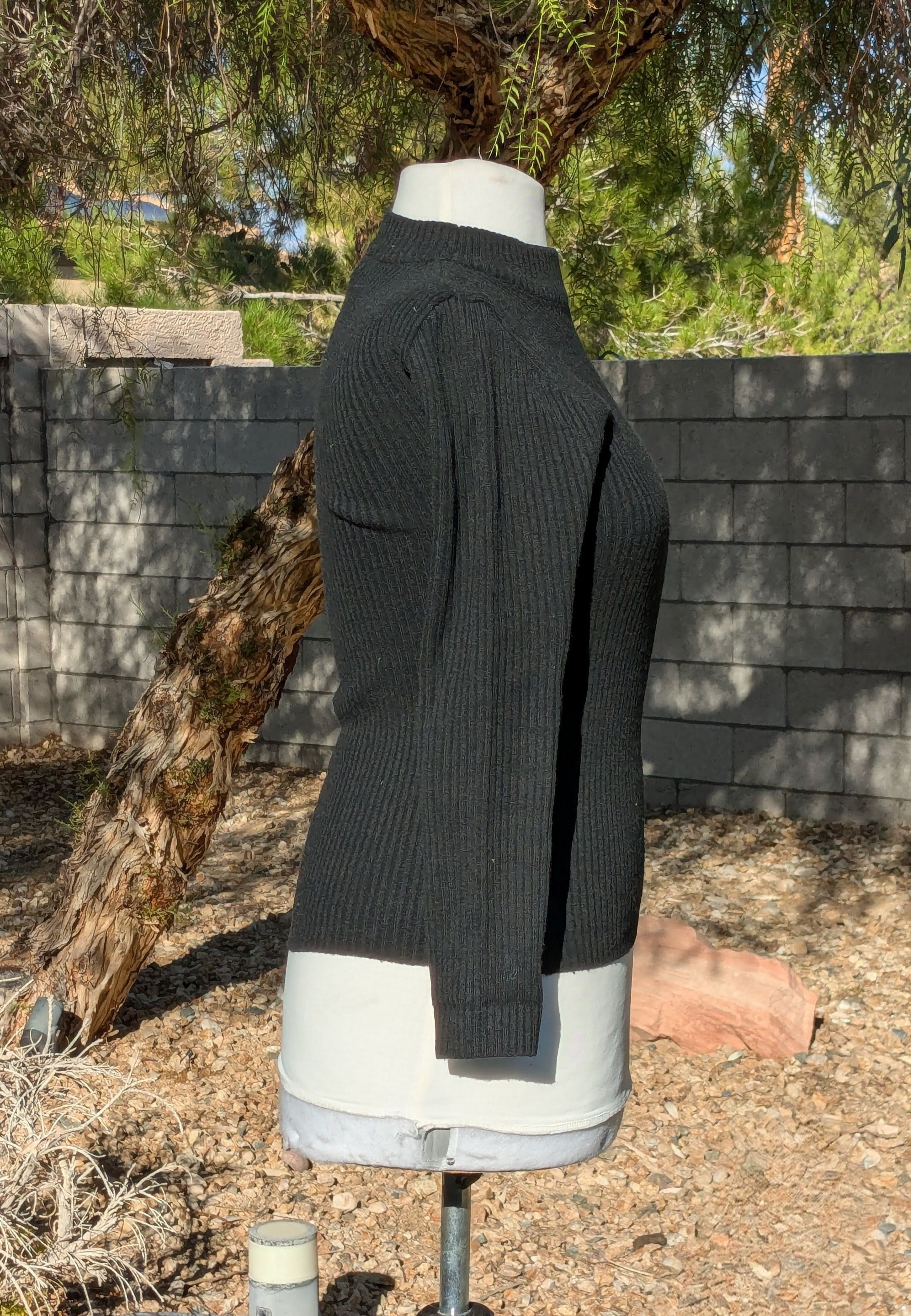 Other VTG 1970's Acrylic Classic Ribbed Stretch L/S Pullover Top Size M / US 6-8 / IT 42-44 - 3 Thumbnail