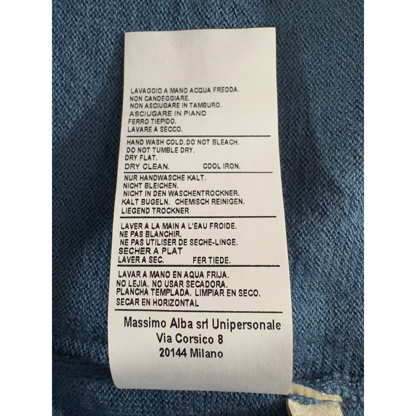 Massimo Alba Massimo Alba Cotton cashmere jersey t-shirt sz M color blue Size US M / EU 48-50 / 2 - 6 Thumbnail