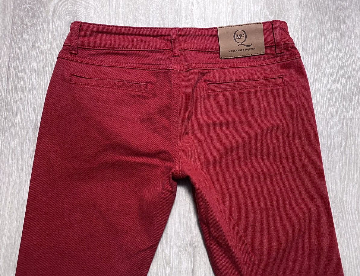 Alexander McQueen 2013 Alexander McQueen McQ Red Zip Slim Fit Jeans Denim Size 26" / US 2 / IT 38 - 24 Thumbnail