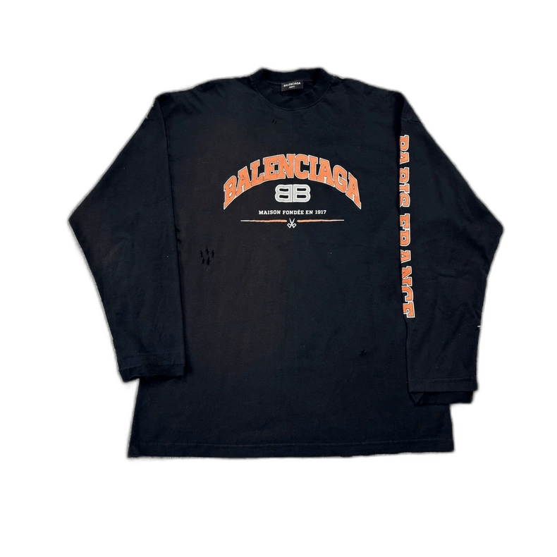 Balenciaga Balenciaga Scissors Distressed Long Sleeve Size US M / EU 48-50 / 2 - 1 Thumbnail