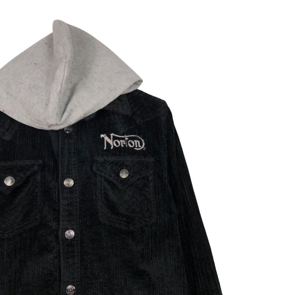 Japanese Brand × Norton 📌Biker Jacket Rich Black Norton Embroidered Big Logo Size US M / EU 48-50 / 2 - 8 Thumbnail