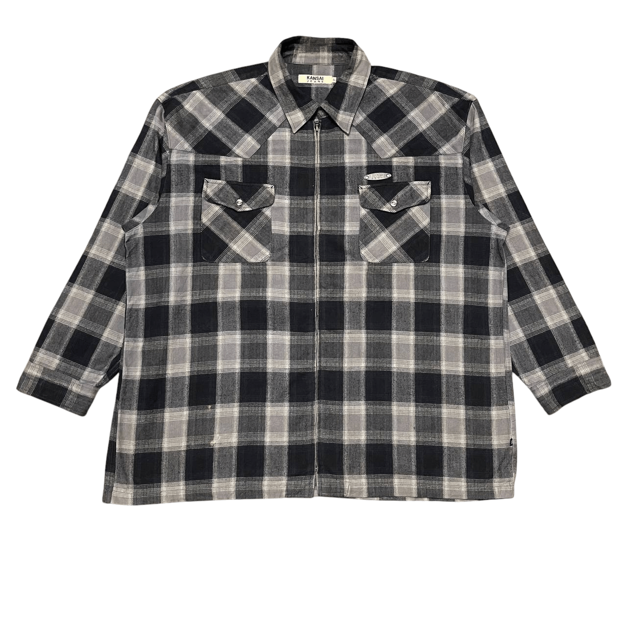 Kansai Yamamoto Vintage Kansai Jeans by Kansai Yamamoto Plaid Jacket Size US XXL / EU 58 / 5 - 1 Thumbnail