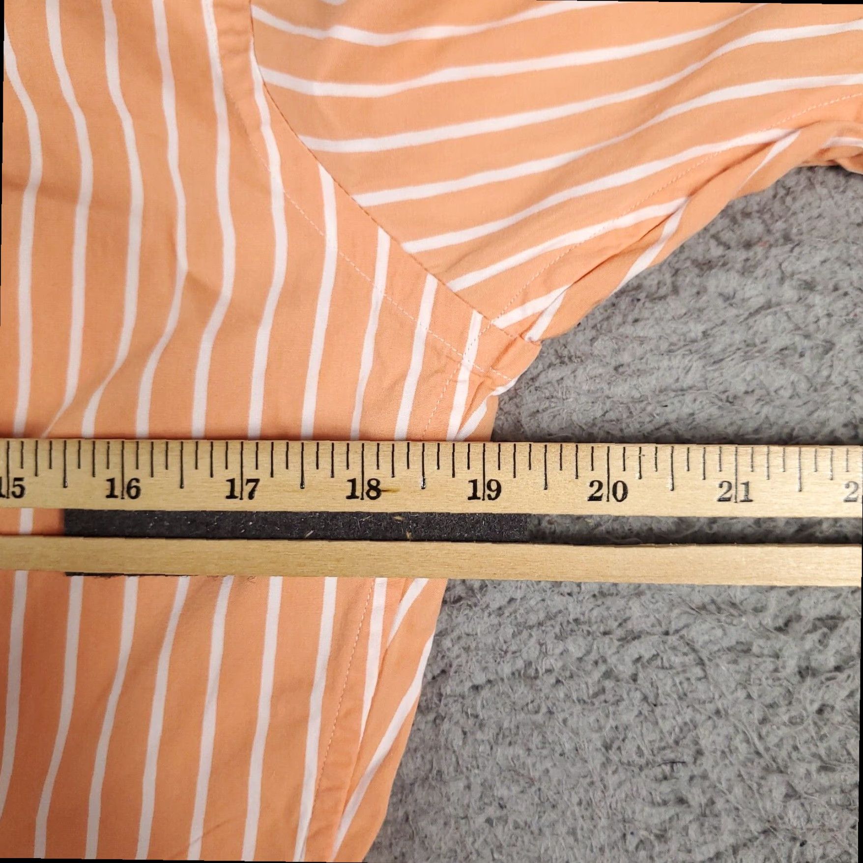 Ralph Lauren Ralph Lauren Womens Shirt Orange Striped Size 4 XL Extra Large Button Up Short Sleeve Size S / US 4 / IT 40 - 7 Thumbnail