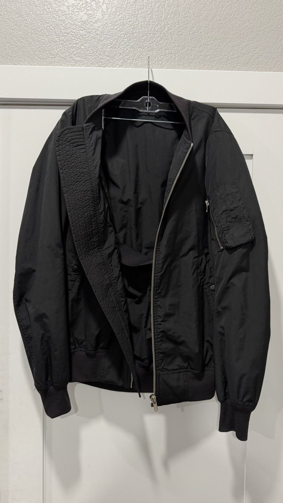 Rick Owens RICK OWENS BLACK MA-14 NYLON BOMBER JACKET Size US M / EU 48-50 / 2 - 4 Thumbnail
