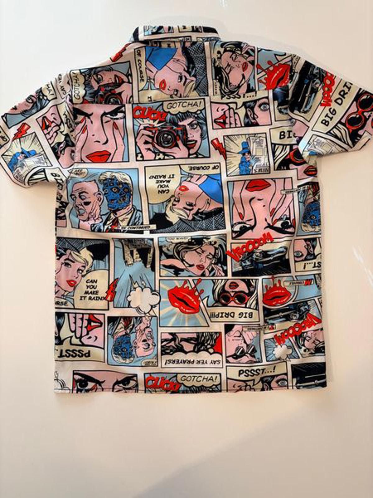 Other Oh Snap! Comic Book Pop Art Short Sleeve Shirt (Size Large) Size US L / EU 52-54 / 3 - 3 Thumbnail
