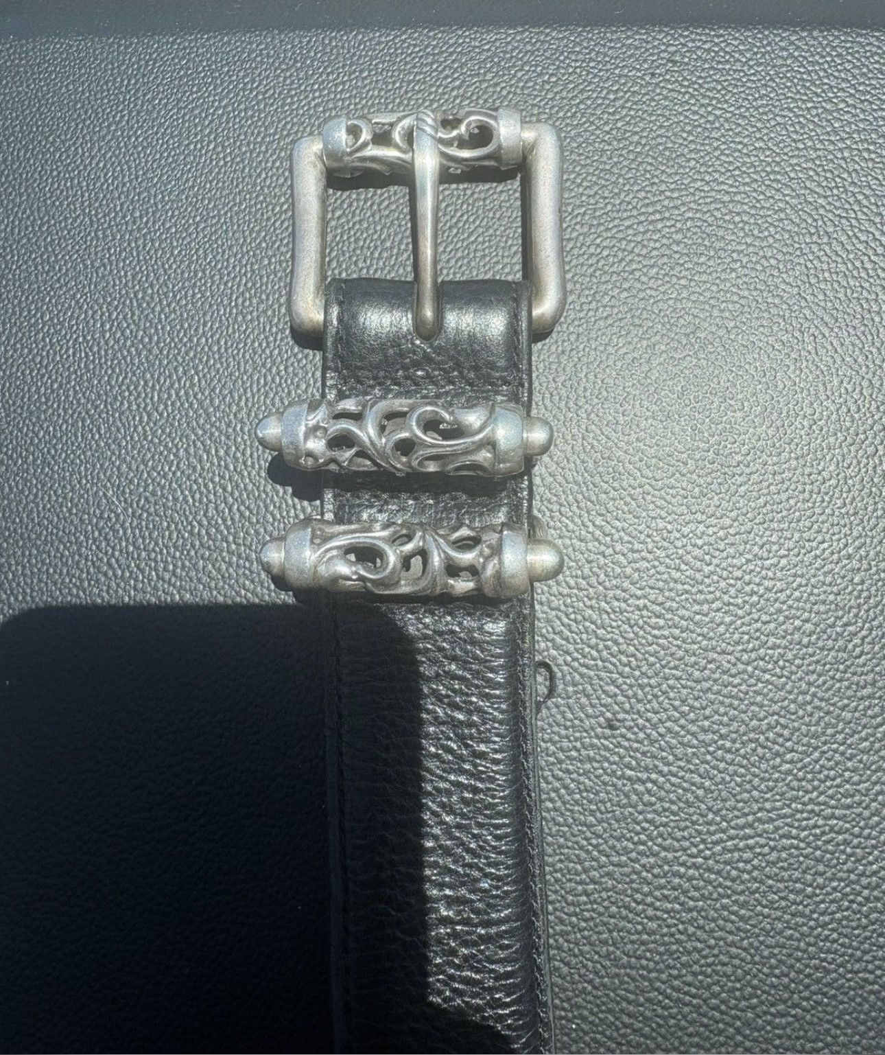 Chrome Hearts - Chrome Hearts Leather Roller Belt Size 38 - 5 Thumbnail
