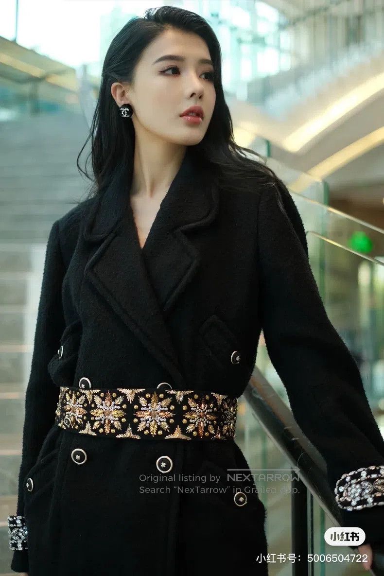 Chanel Chanel Kangpeng Street Series Black Heavy Industry Coat Size XXS / US 00 / IT 34 - 9 Thumbnail