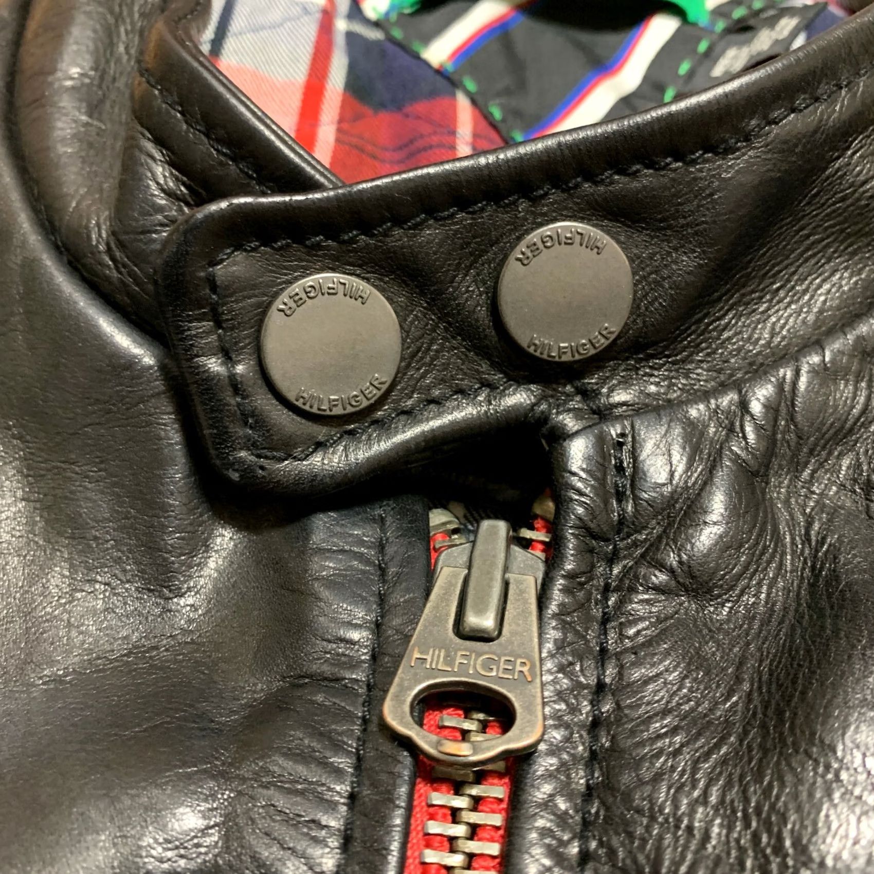 Tommy Hilfiger VINTAGE Tommy Hilfiger Leather Biker Jacket Limited Edition Men's XL Size US XL / EU 56 / 4 - 7 Thumbnail