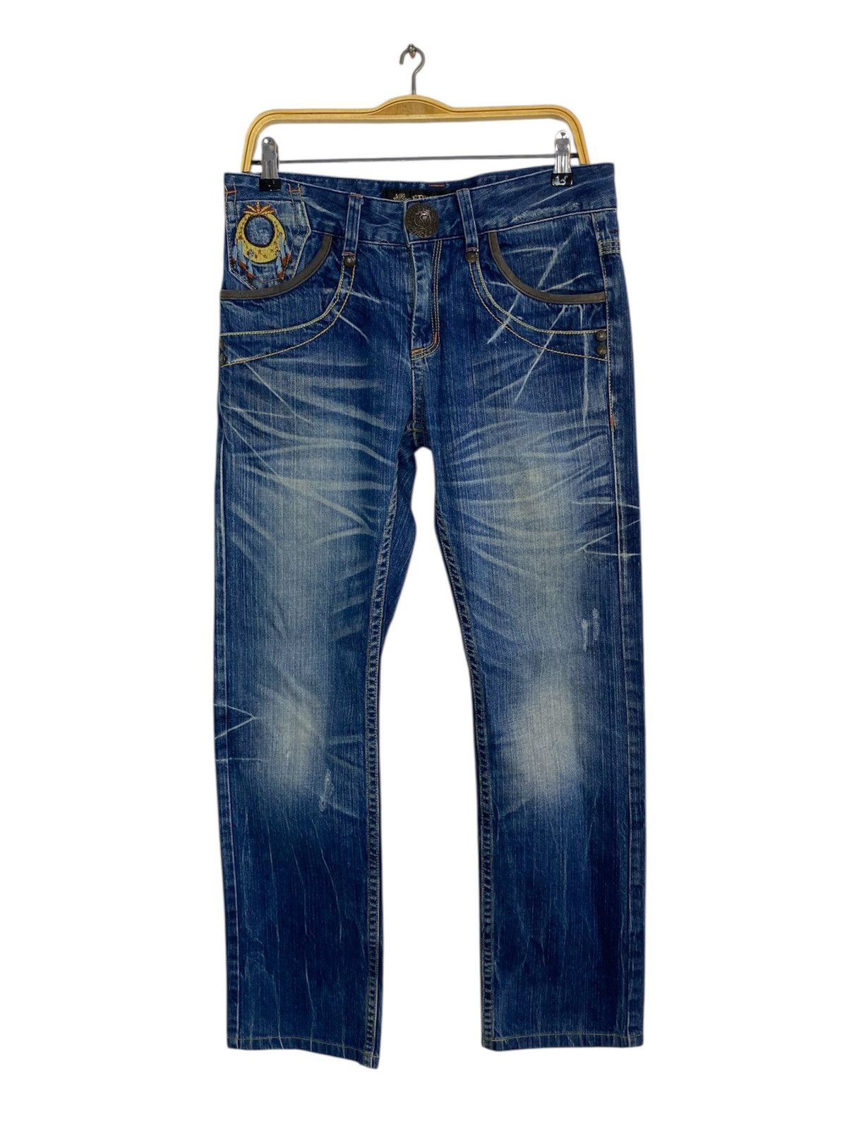 Other Red Pepper Red Label Whisker Denim Jeans Embroidery Logo Size US 32 / EU 48 - 1 Thumbnail