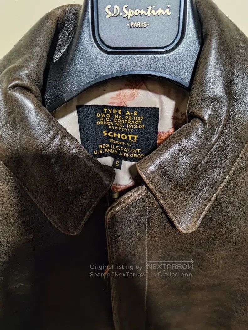 Schott Schott A2 Flight Leather Jacket Leather Jacket Size US S / EU 44-46 / 1 - 3 Thumbnail