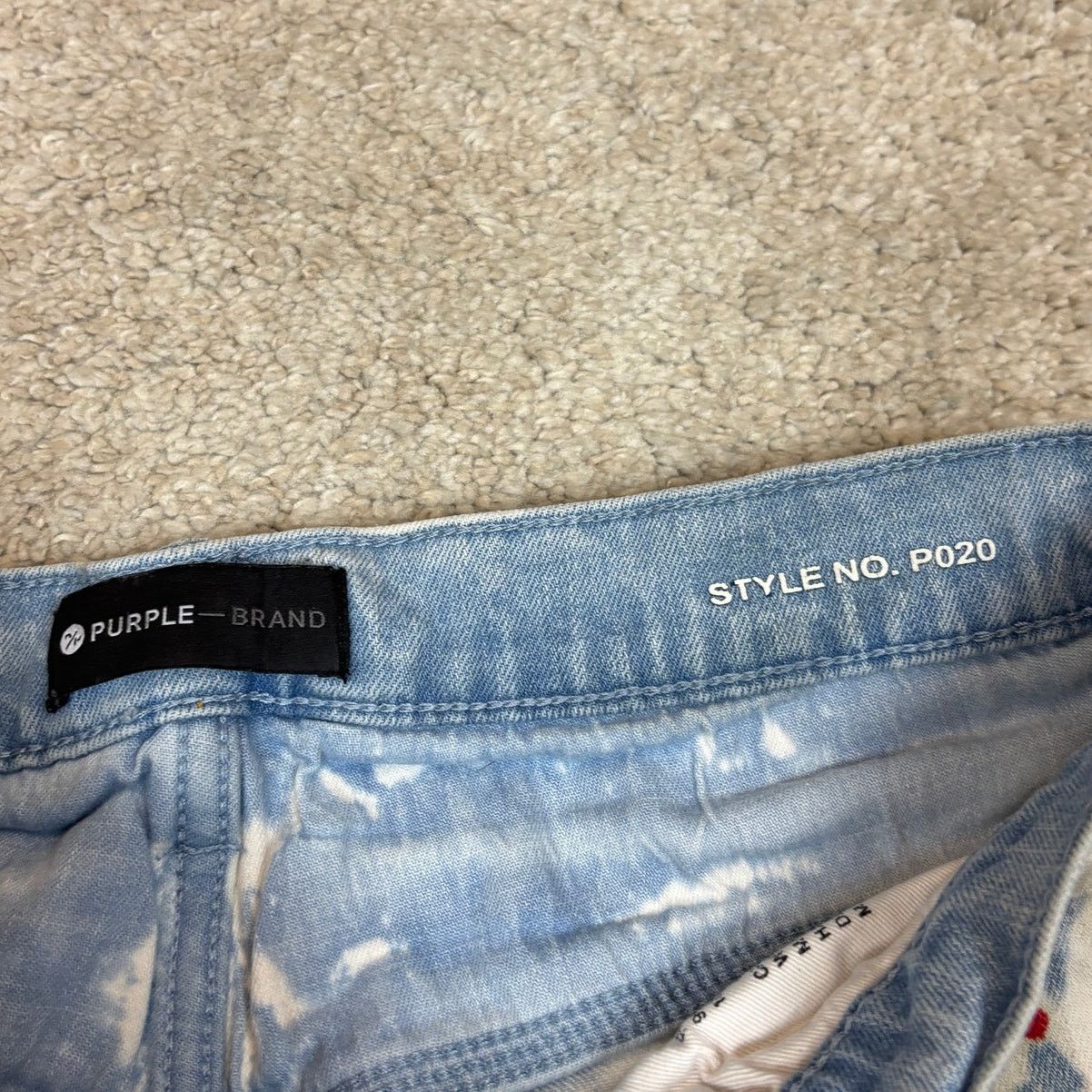 Purple Brand Purple Brand P020 Light Faded Bleached Out Splatter Jorts 31 Size US 31 - 5 Thumbnail