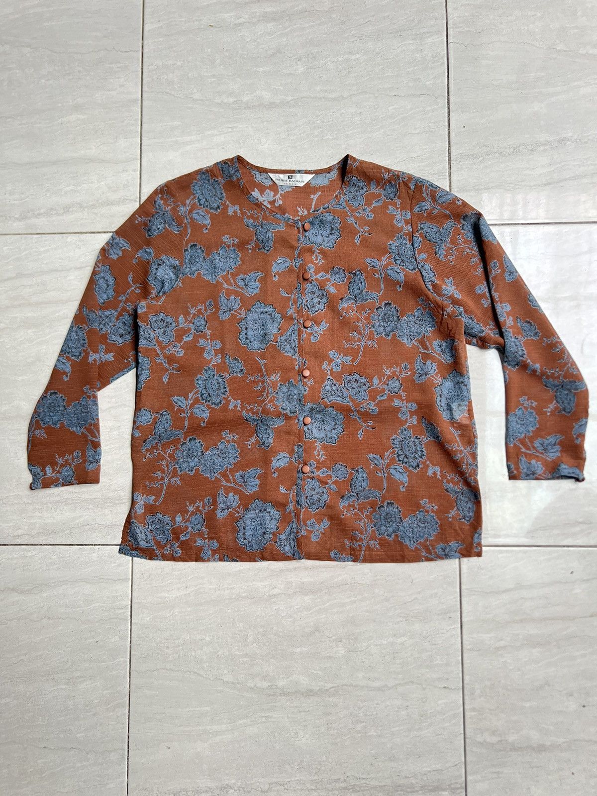 Pierre Balmain Pierre Balmain Paris Flower Motive Shirt Size US M / EU 48-50 / 2 - 1 Thumbnail