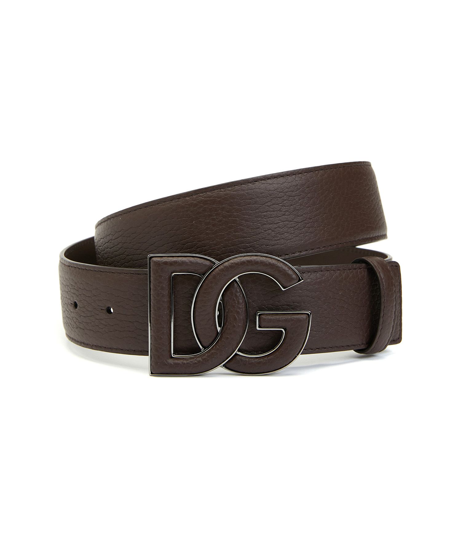 Dolce & Gabbana DOLCE & GABBANA brown DG buckle leather belt Size 100 Size 38 - 1 Thumbnail