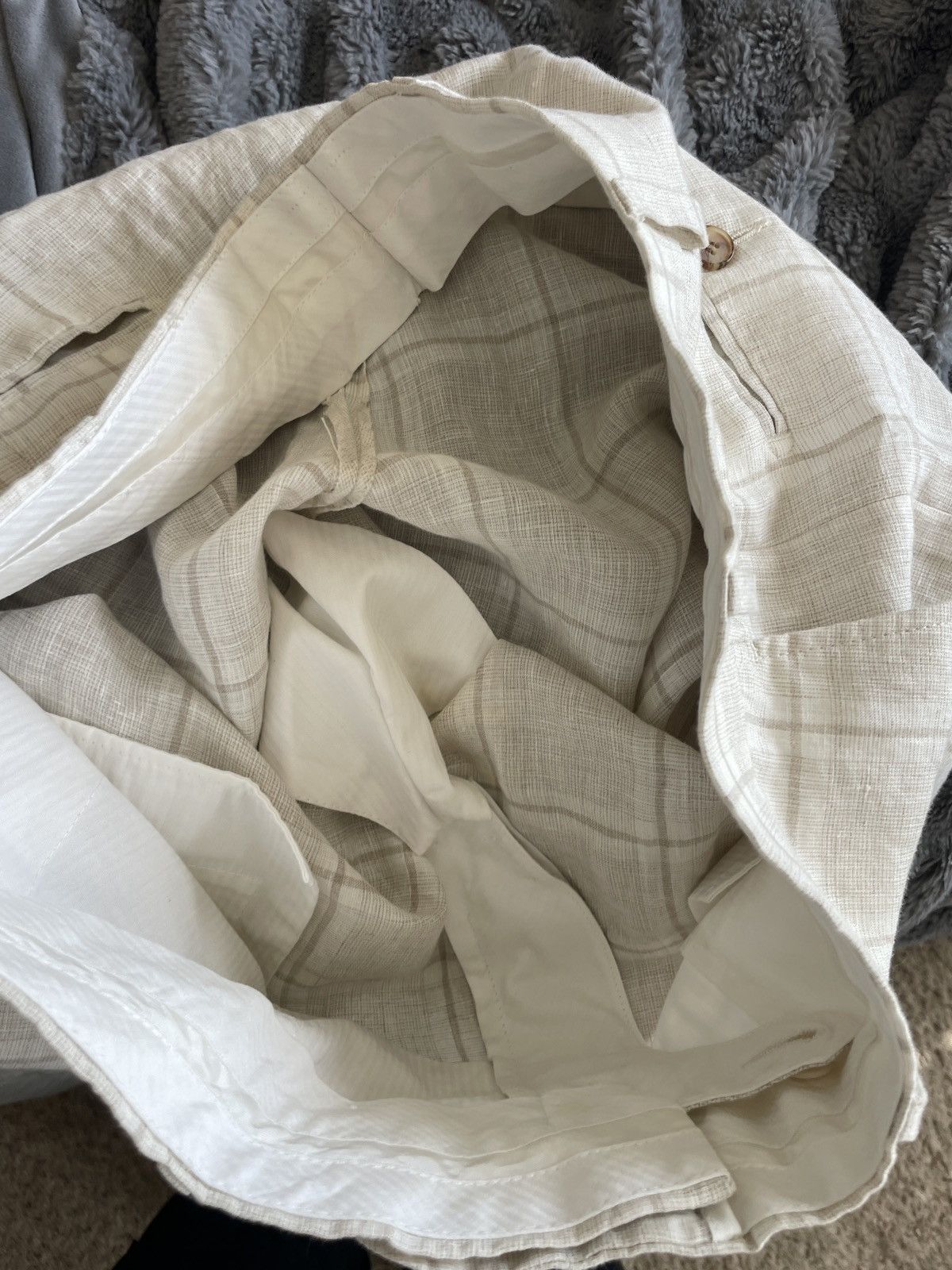 Suitsupply Brescia Model FF linen trousers Size US 35 - 10 Thumbnail