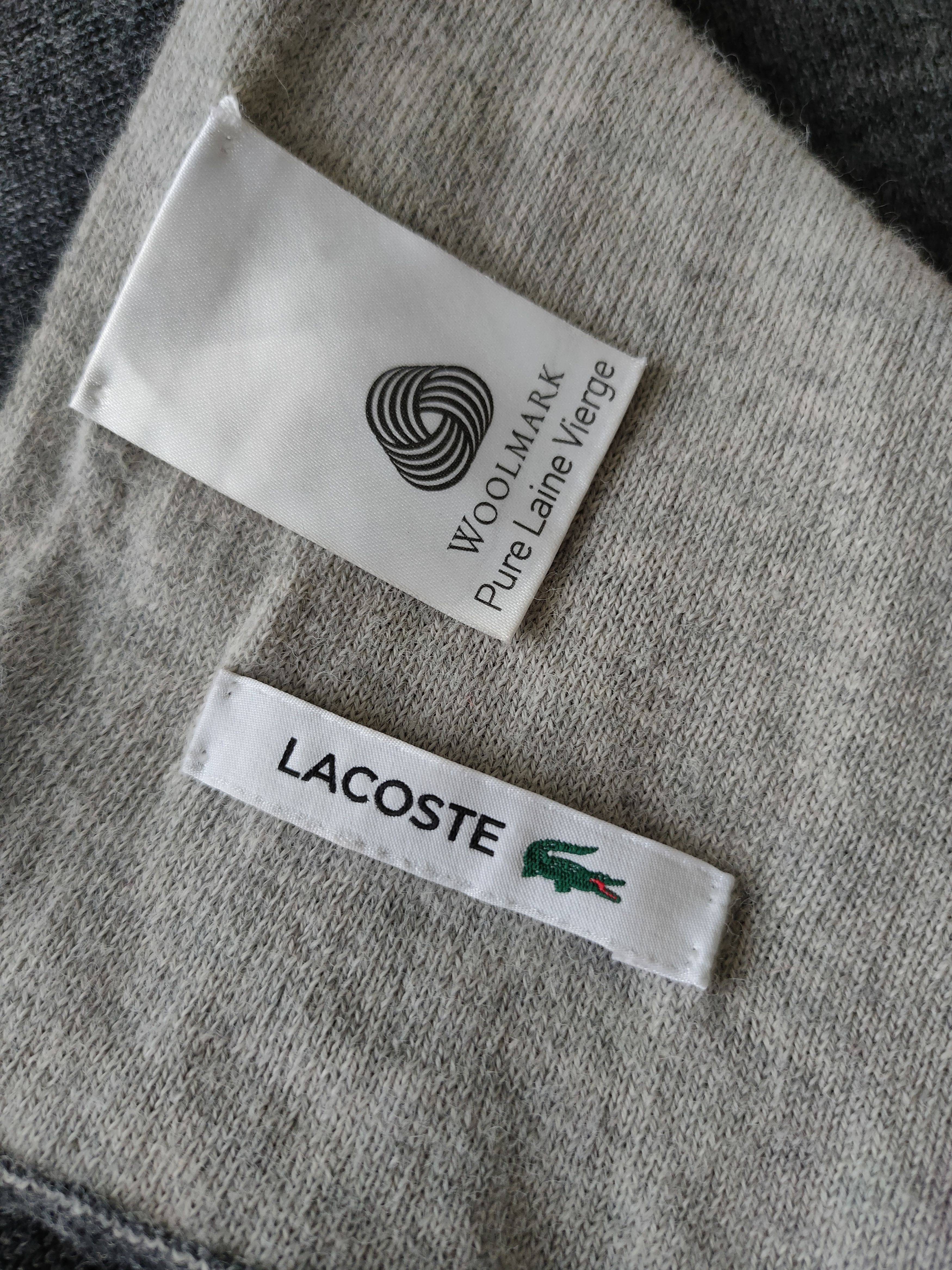 Lacoste Lacoste Scarf Two Sided Woolen Pure Laine Vierge Size ONE SIZE - 5 Thumbnail