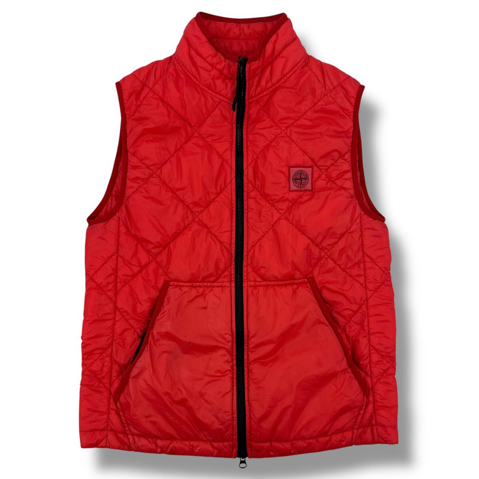 Stone Island Stone Island Red Garment Dyed Gilet Size US S / EU 44-46 / 1 - 2 Thumbnail