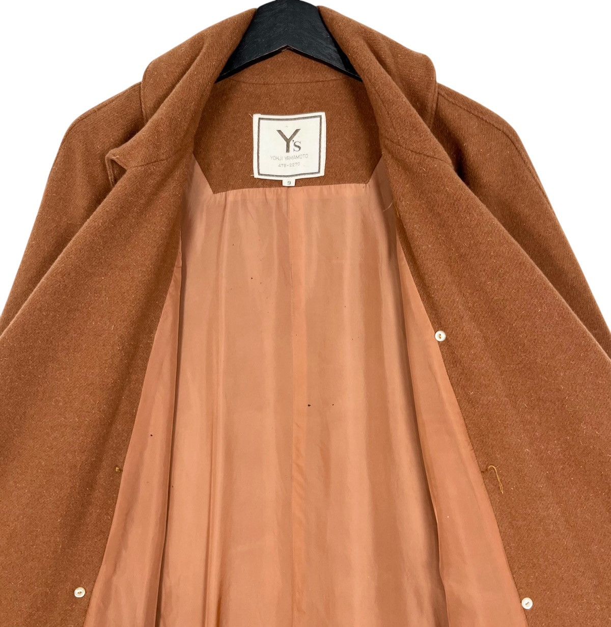 Yohji Yamamoto Vintage 80s Yohji Yamamoto Y’s Wool Coat Size L / US 10 / IT 46 - 9 Thumbnail
