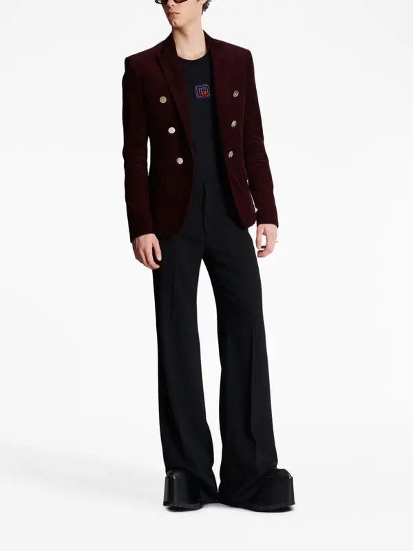 Balmain o1y0426 Blazer in Burgundy Size US M / EU 48-50 / 2 - 3 Thumbnail